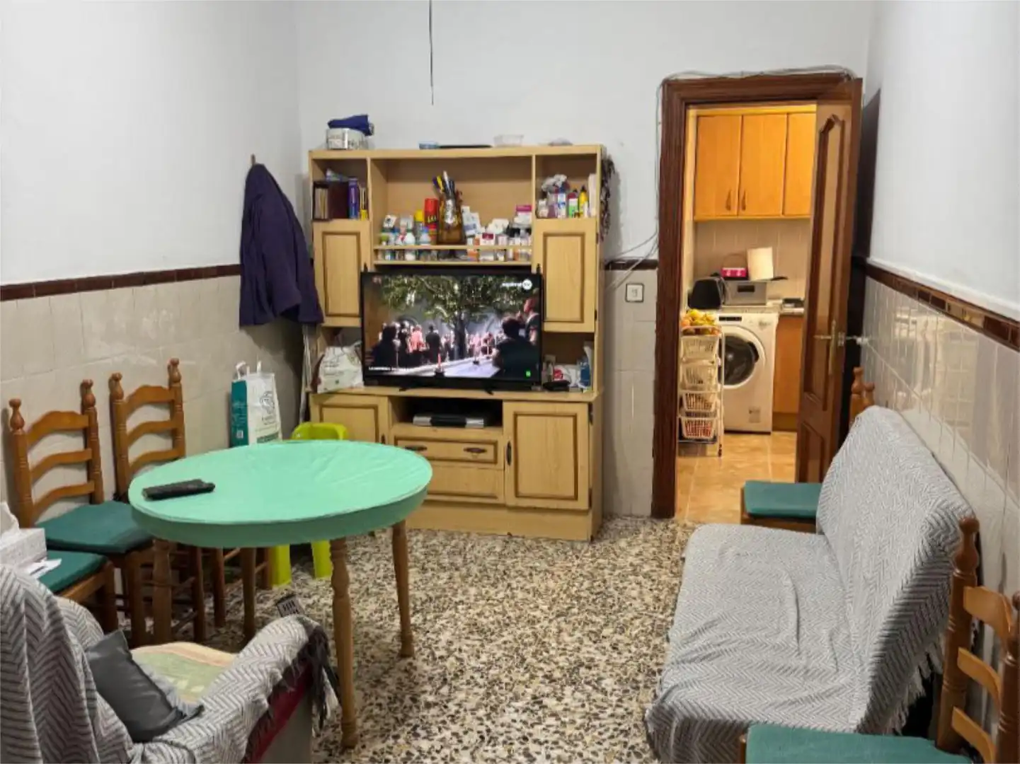 Flat for sale in Calle Larache, 6, Roquetas Pueblo Living room of Flat for sale in Roquetas de Mar with Air Conditioner, Terrace and Balcony