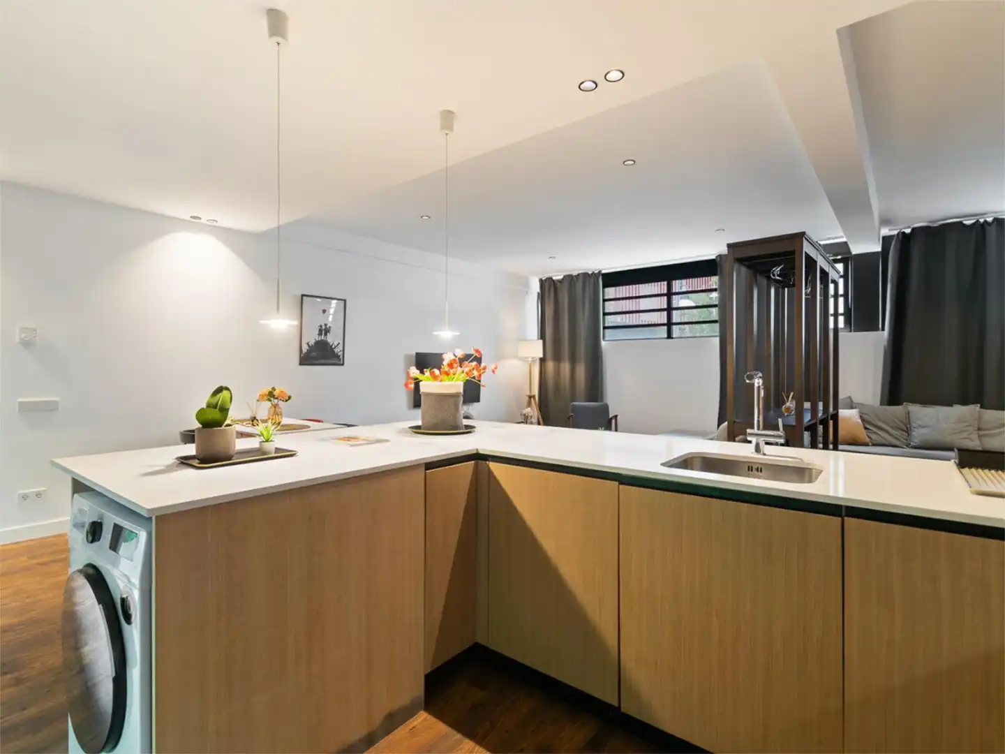 Flat for rent in Carrer de Sancho de Ávila, 43, El Parc i la Llacuna del Poblenou Kitchen of Flat for rent in Barcelona Capital with Air Conditioner, Terrace and Swimming Pool