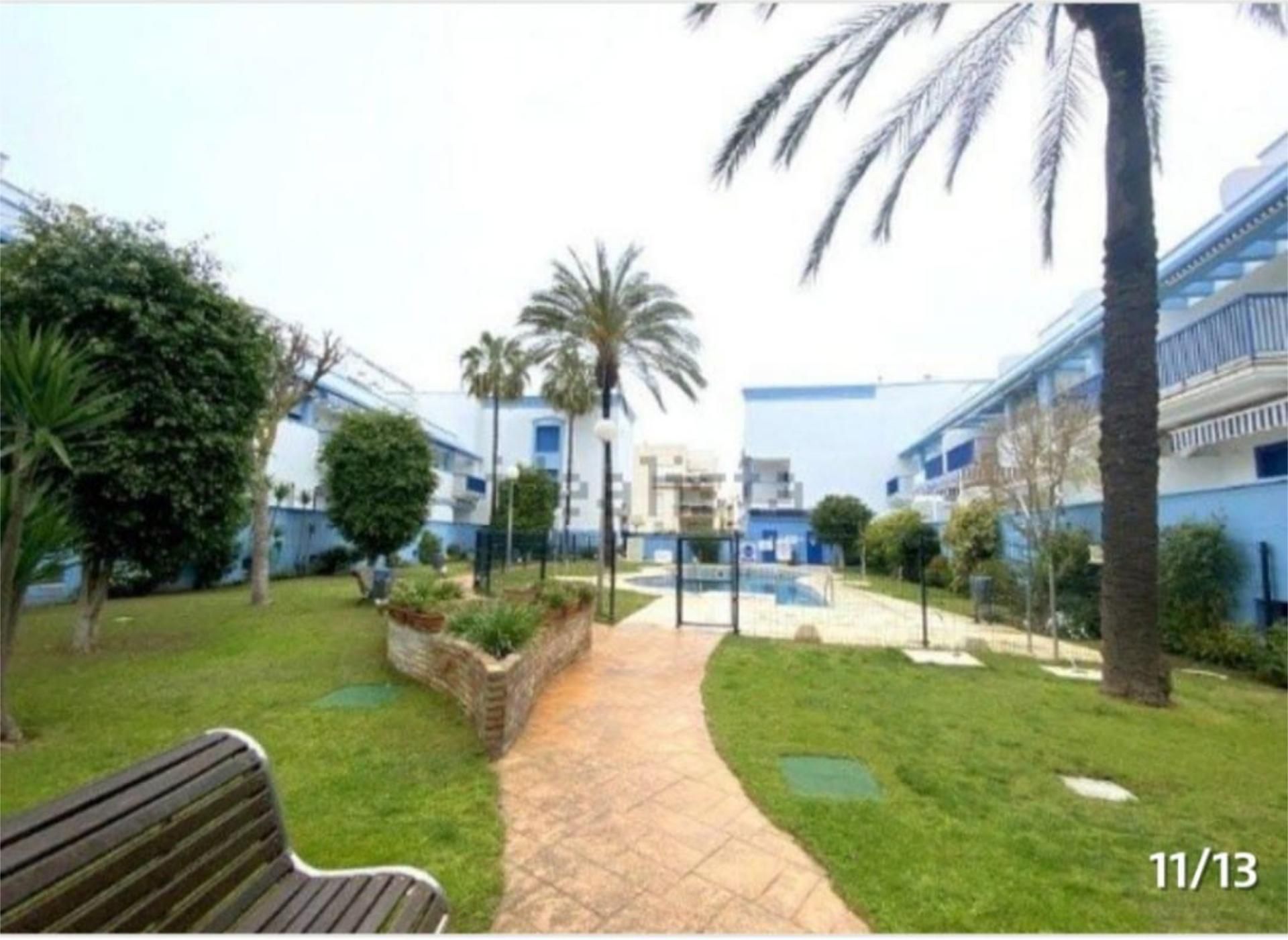 Exterior view of Flat for sale in Rota  with Private garden, Terrace and Swimming Pool