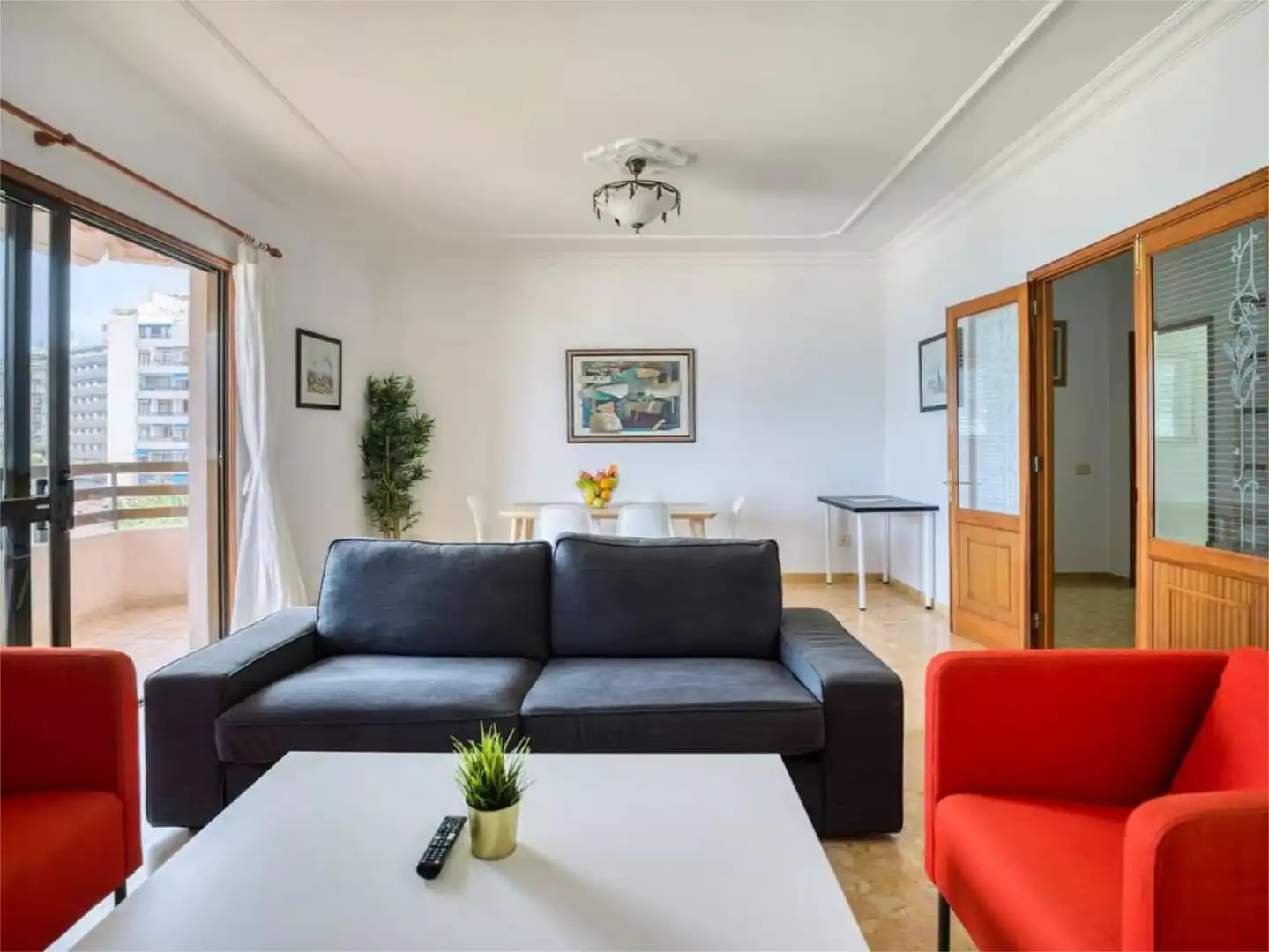 Piso de alquiler en Calle de los Gofiones, 82, Santa Catalina - Canteras Sala de estar de Piso de alquiler en Las Palmas de Gran Canaria con Aire acondicionado, Calefacción y Amueblado