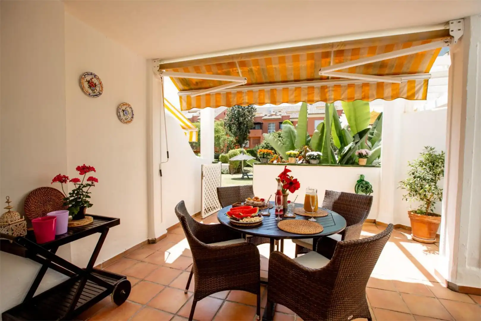 Apartments for rent in Conjunto Azalea Beach, 43, Puerto Banús Garden of Apartments for rent in Marbella with Air Conditioner, Private garden and Terrace