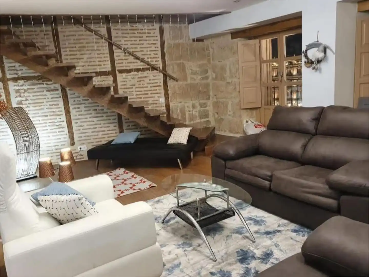 Sala de estar de Apartamento de alquiler en Aldeaseca de la Frontera con Aire acondicionado, Calefacción y Amueblado