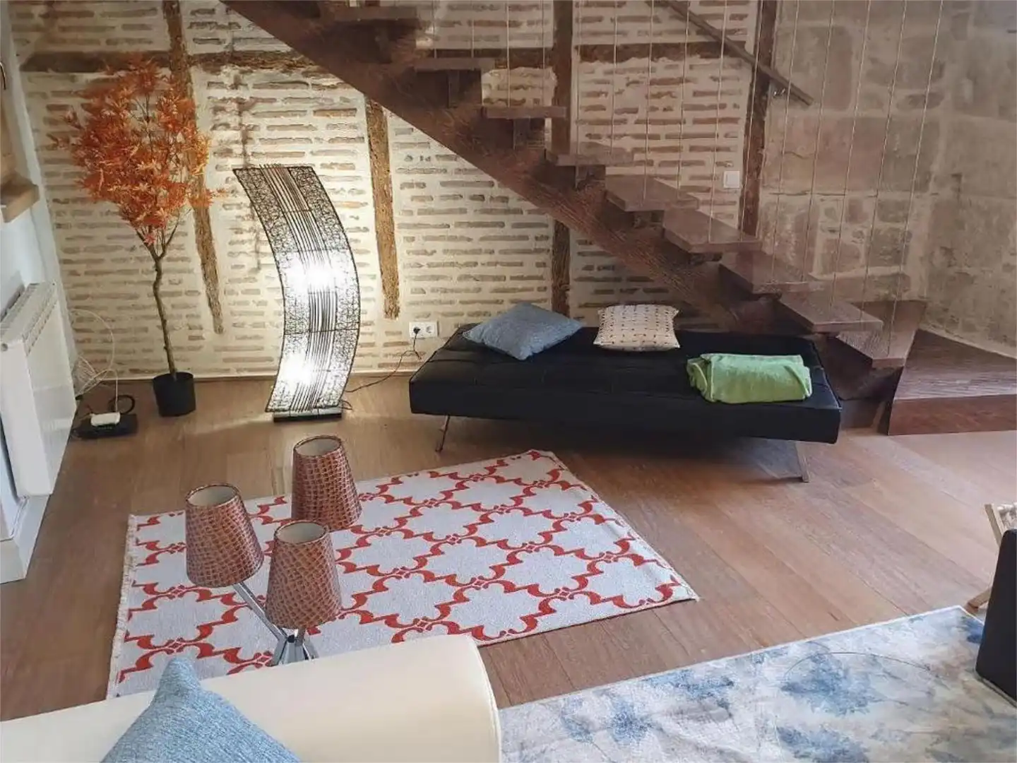 Sala de estar de Apartamento de alquiler en Aldeaseca de la Frontera con Aire acondicionado, Calefacción y Amueblado