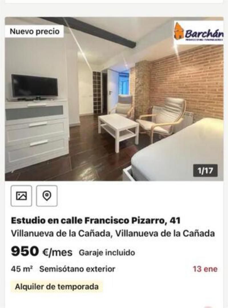 Study to rent in Villanueva de la Cañada ciudad