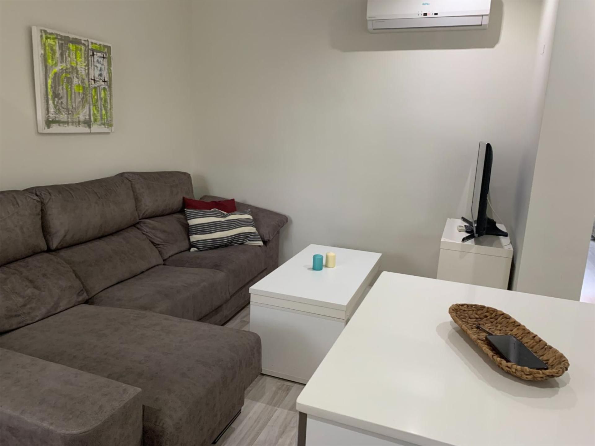 Living room of Flat to rent in  Madrid Capital  with Air Conditioner, Heating and Parquet flooring