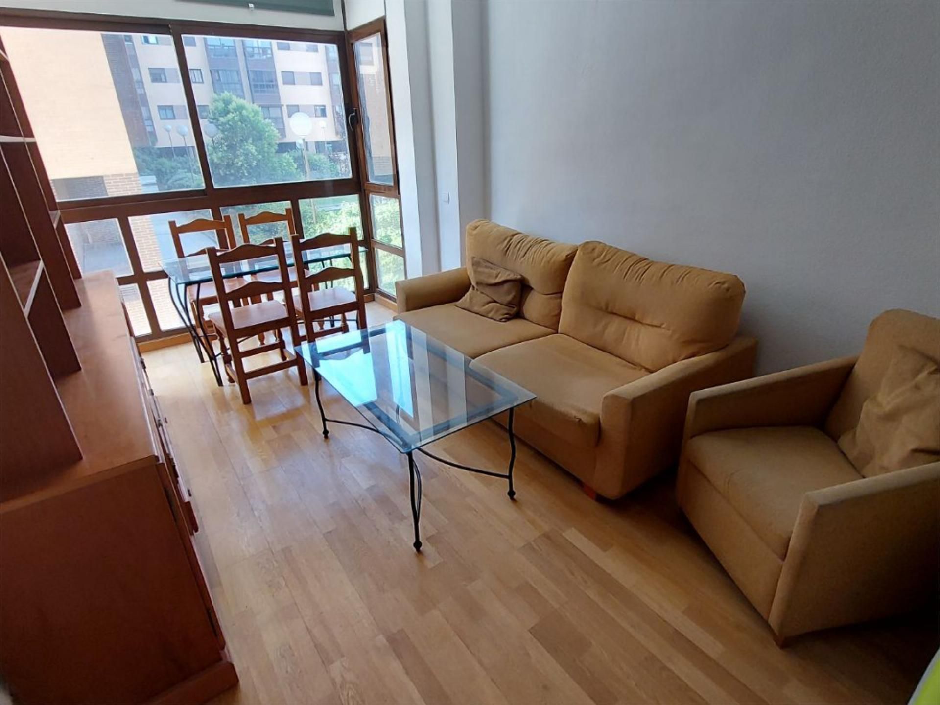 Sala d'estar de Pis de lloguer en  Madrid Capital amb Aire condicionat, Jardí privat i Parquet