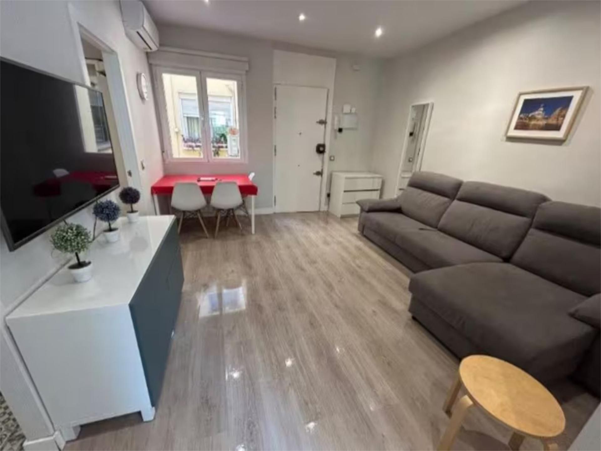 Living room of Flat for sale in  Madrid Capital  with Air Conditioner, Heating and Furnished