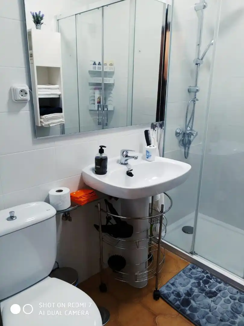 Flat for rent in Camiño dos Vilares, 14, Campus Norte - San Caetano Bathroom of Flat for rent in Santiago de Compostela with Heating, Furnished and Oven