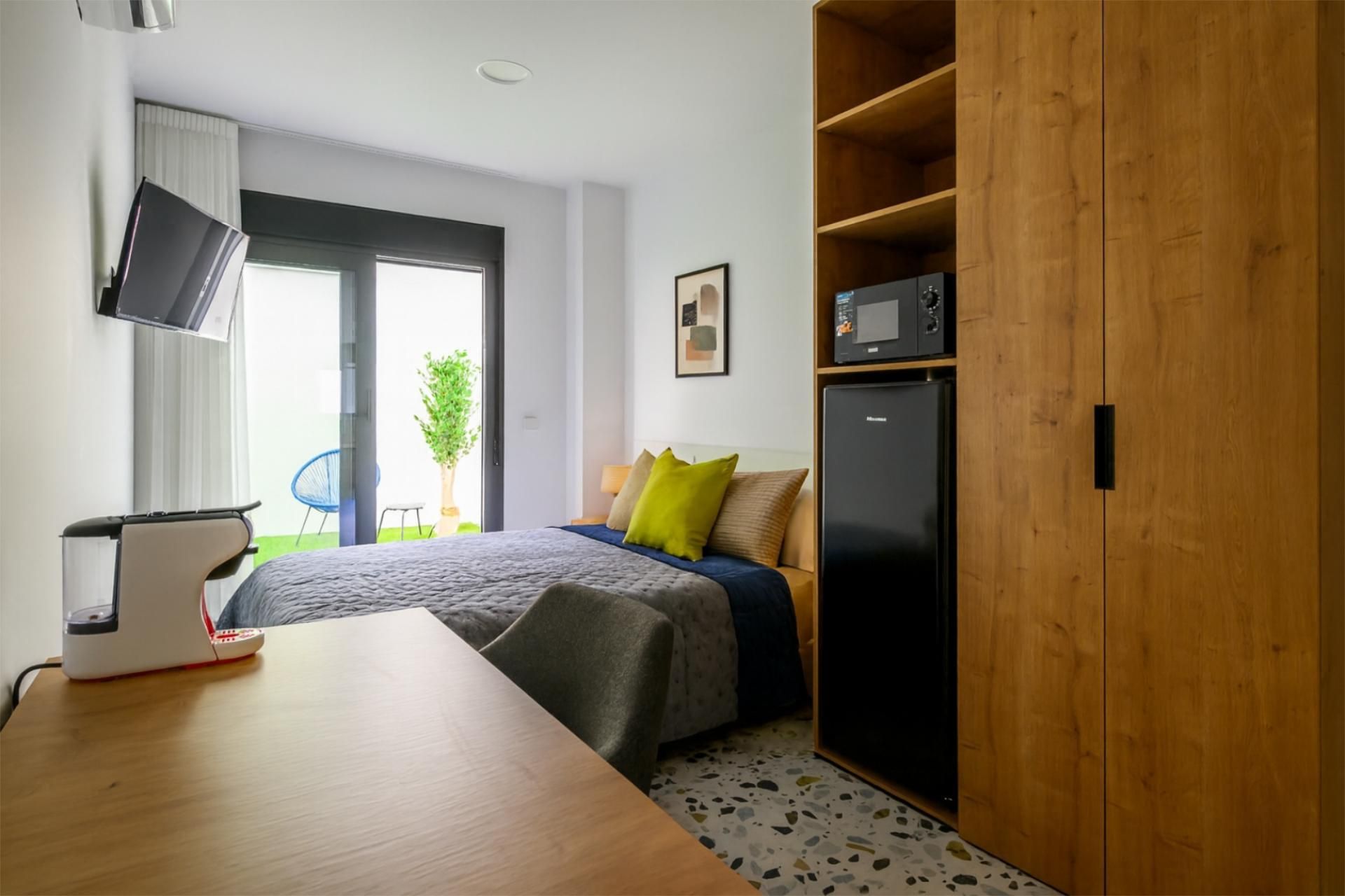 Bedroom of Study to share in San Vicente del Raspeig / Sant Vicent del Raspeig  with Air Conditioner, Heating and Private garden