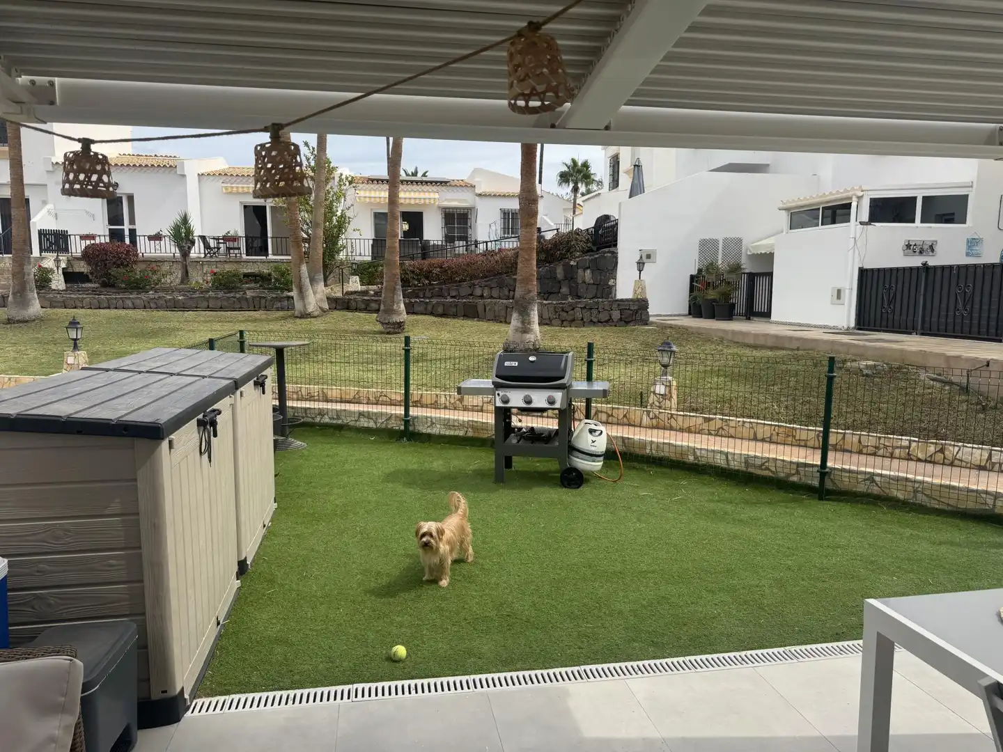 Einfamilien-Reihenhaus zum Verkauf in Golf del Sur - Amarilla Golf Garten von Einfamilien-Reihenhaus zum Verkauf in San Miguel de Abona mit Klimaanlage, Heizung und Privatgarten