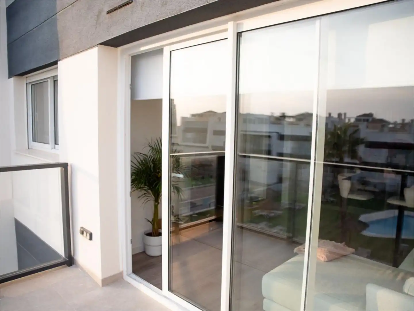 Flat for sale in Avinguda D'Escandinàvia, 118, Panorama - Sierramar Terrace of Flat for sale in Santa Pola with Air Conditioner, Parquet flooring and Terrace