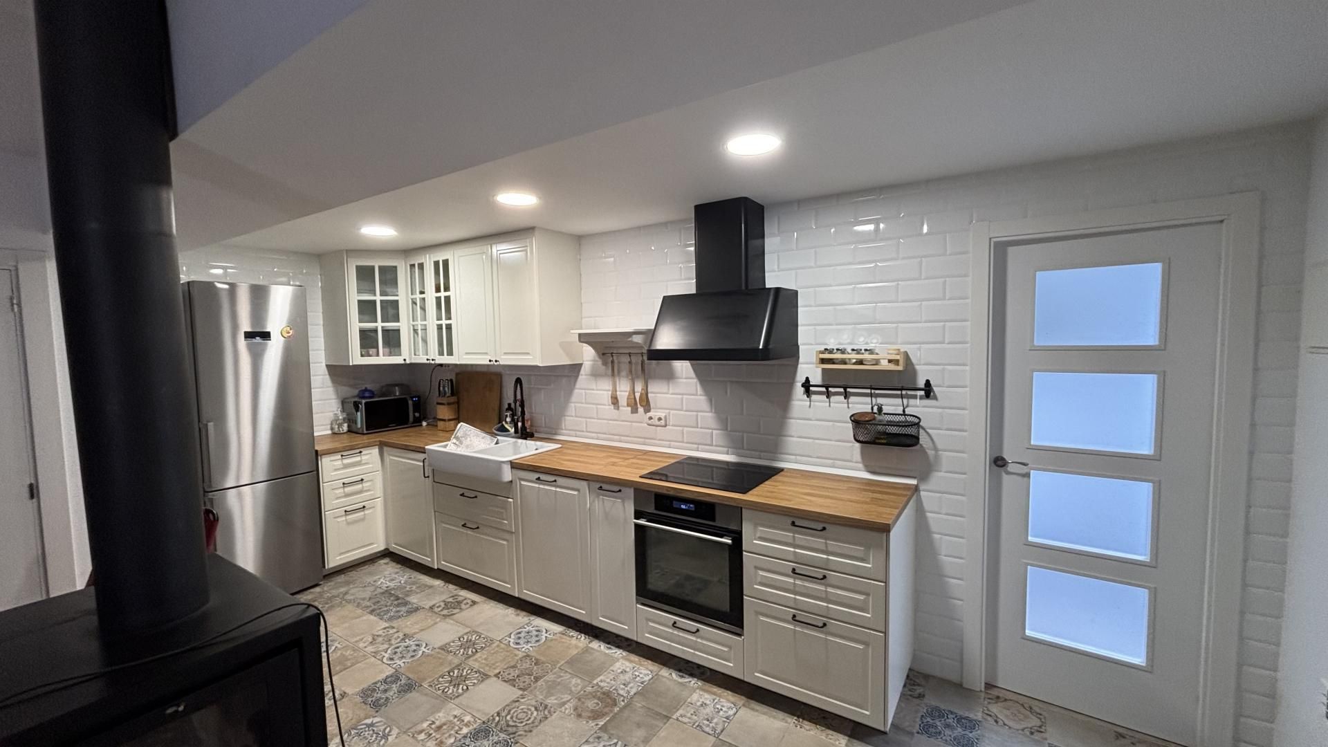 Cuina de Casa adosada de lloguer en Gallipienzo / Galipentzu amb Calefacció, Parquet i Moblat