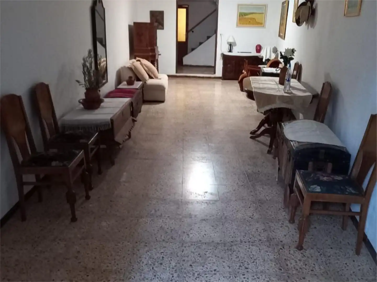 Menjador de Casa adosada en venda en Torre de Juan Abad amb Moblat i Balcó