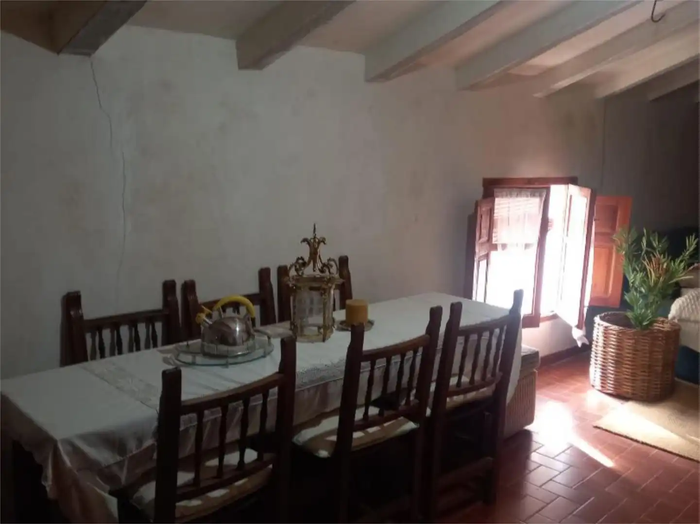Menjador de Casa adosada en venda en Torre de Juan Abad amb Moblat i Balcó