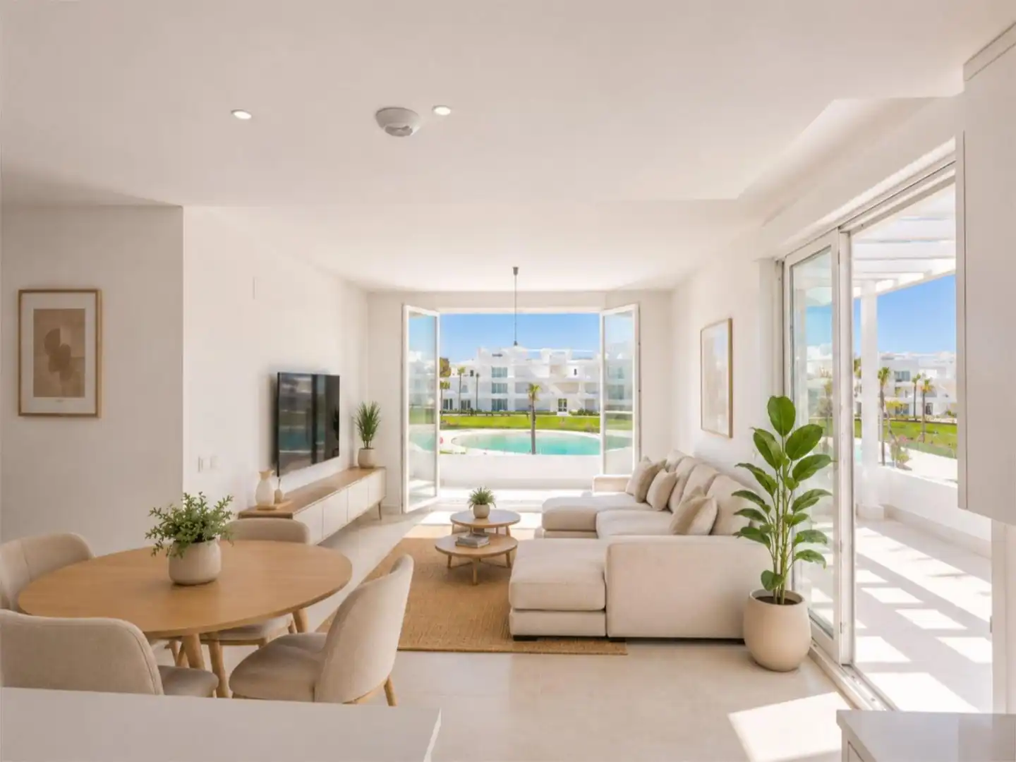 Attic for sale in Avenida de la Música, 8, Las Tres Piedras - Costa Ballena Living room of Attic for sale in Chipiona with Air Conditioner, Terrace and Swimming Pool