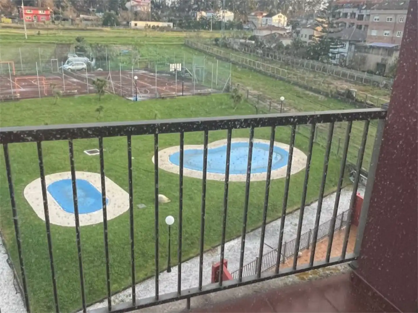 Swimming pool of Flat for sale in Boiro  with Heating, Private garden and Parquet flooring