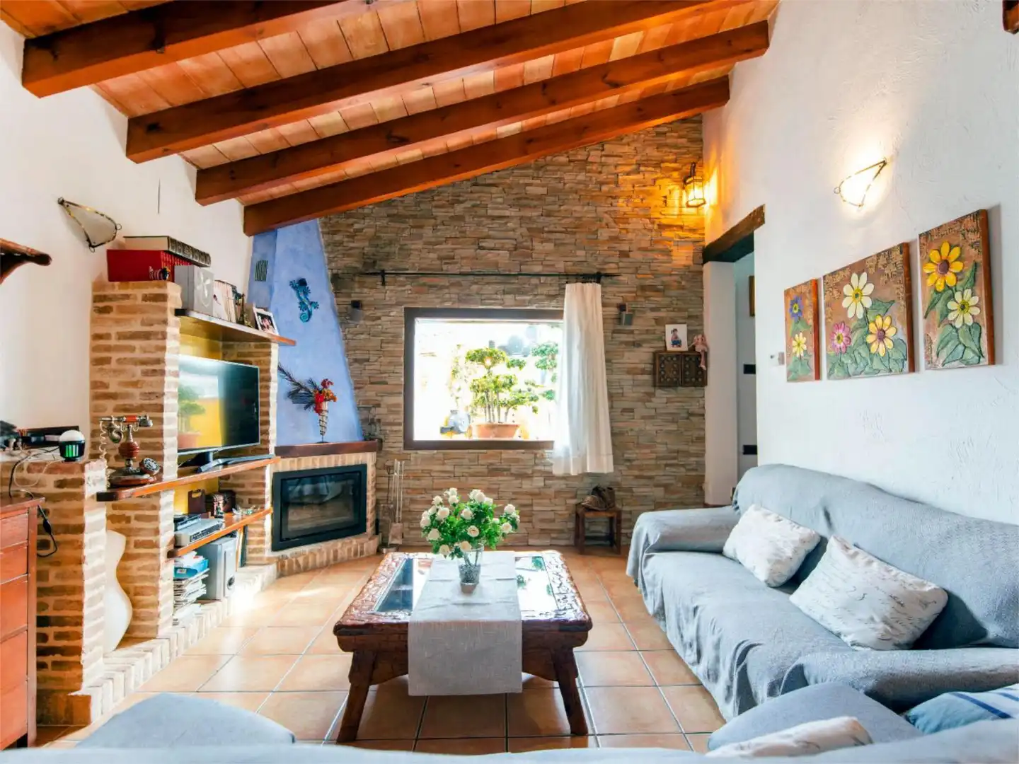 Country homes for sale in Partida Llenes, 41c, Benissa pueblo Living room of Country homes for sale in Benissa with Air Conditioner, Terrace and Swimming Pool