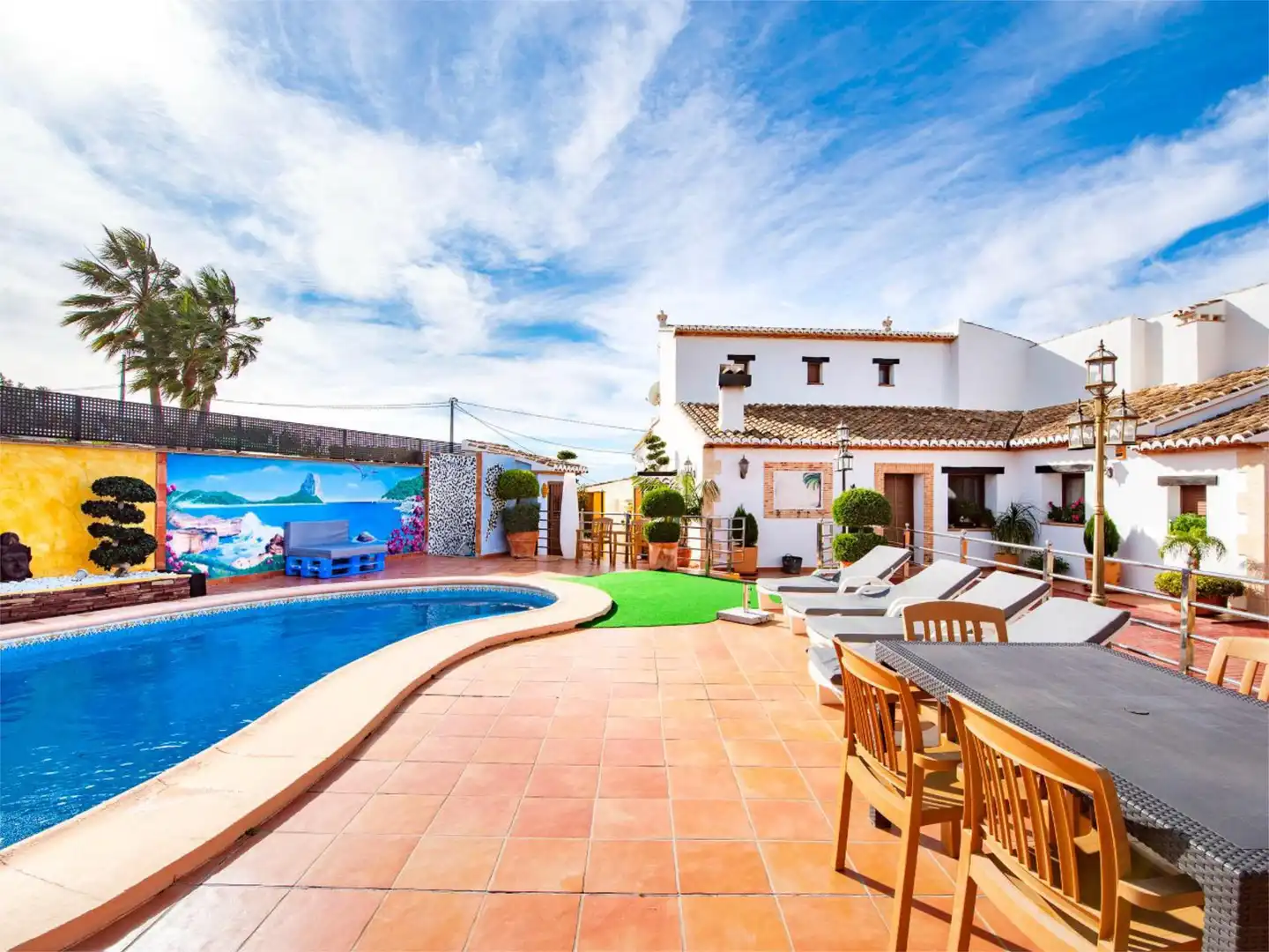 Country homes for sale in Partida Llenes, 41c, Benissa pueblo Exterior view of Country homes for sale in Benissa with Air Conditioner, Terrace and Swimming Pool