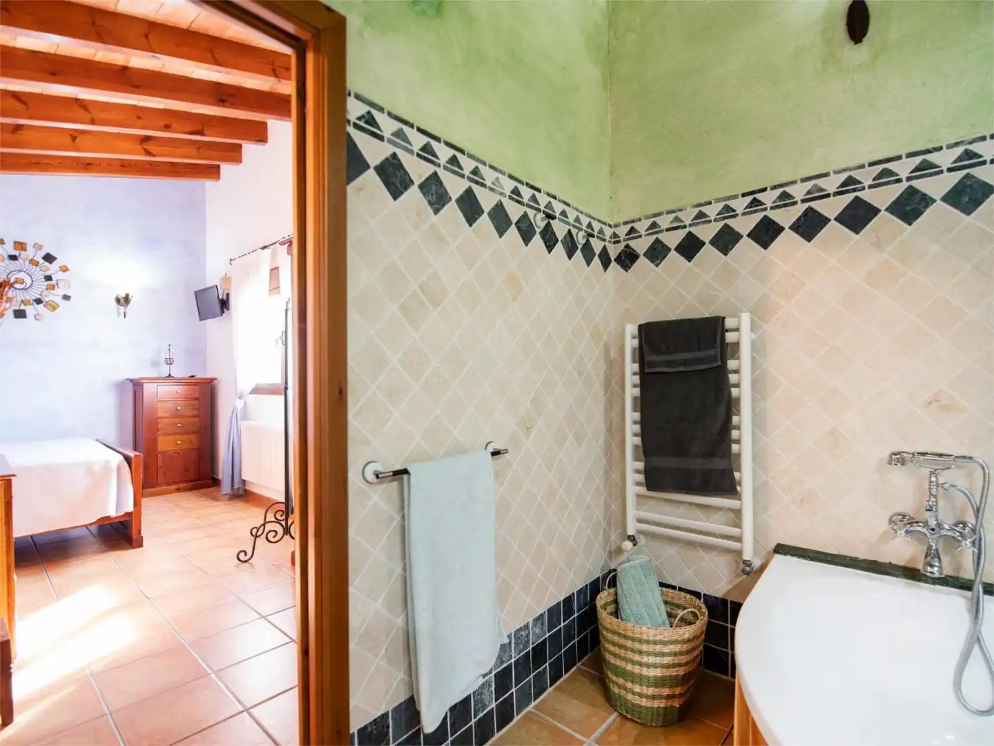 Country homes for sale in Partida Llenes, 41c, Benissa pueblo Bathroom of Country homes for sale in Benissa with Air Conditioner, Terrace and Swimming Pool