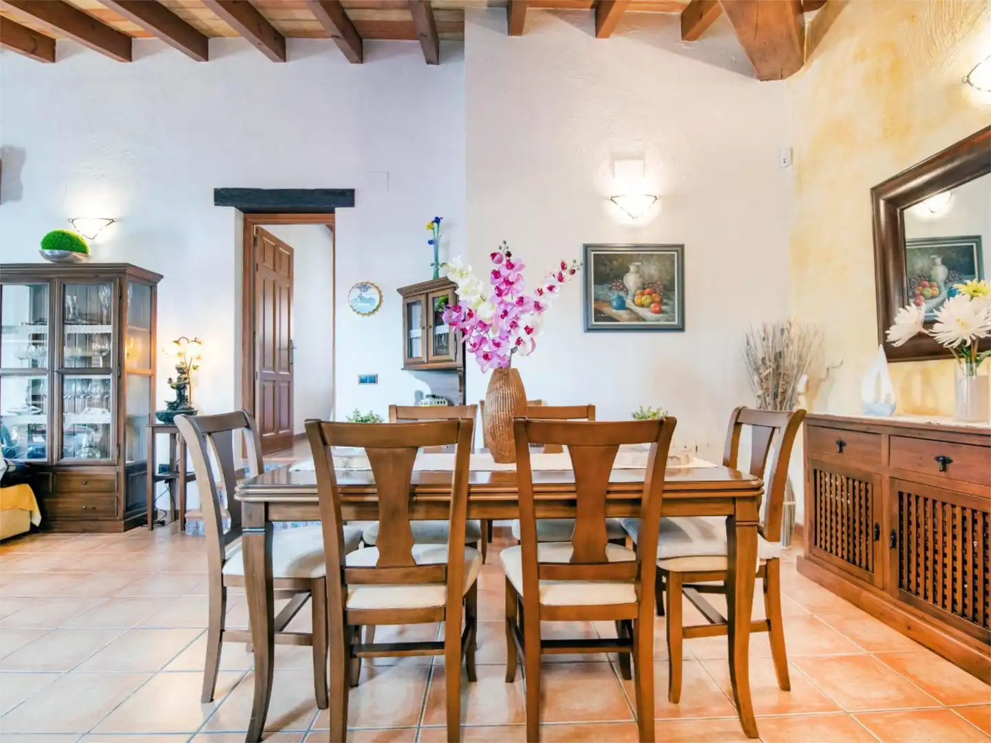 Country homes for sale in Partida Llenes, 41c, Benissa pueblo Dining room of Country homes for sale in Benissa with Air Conditioner, Terrace and Swimming Pool