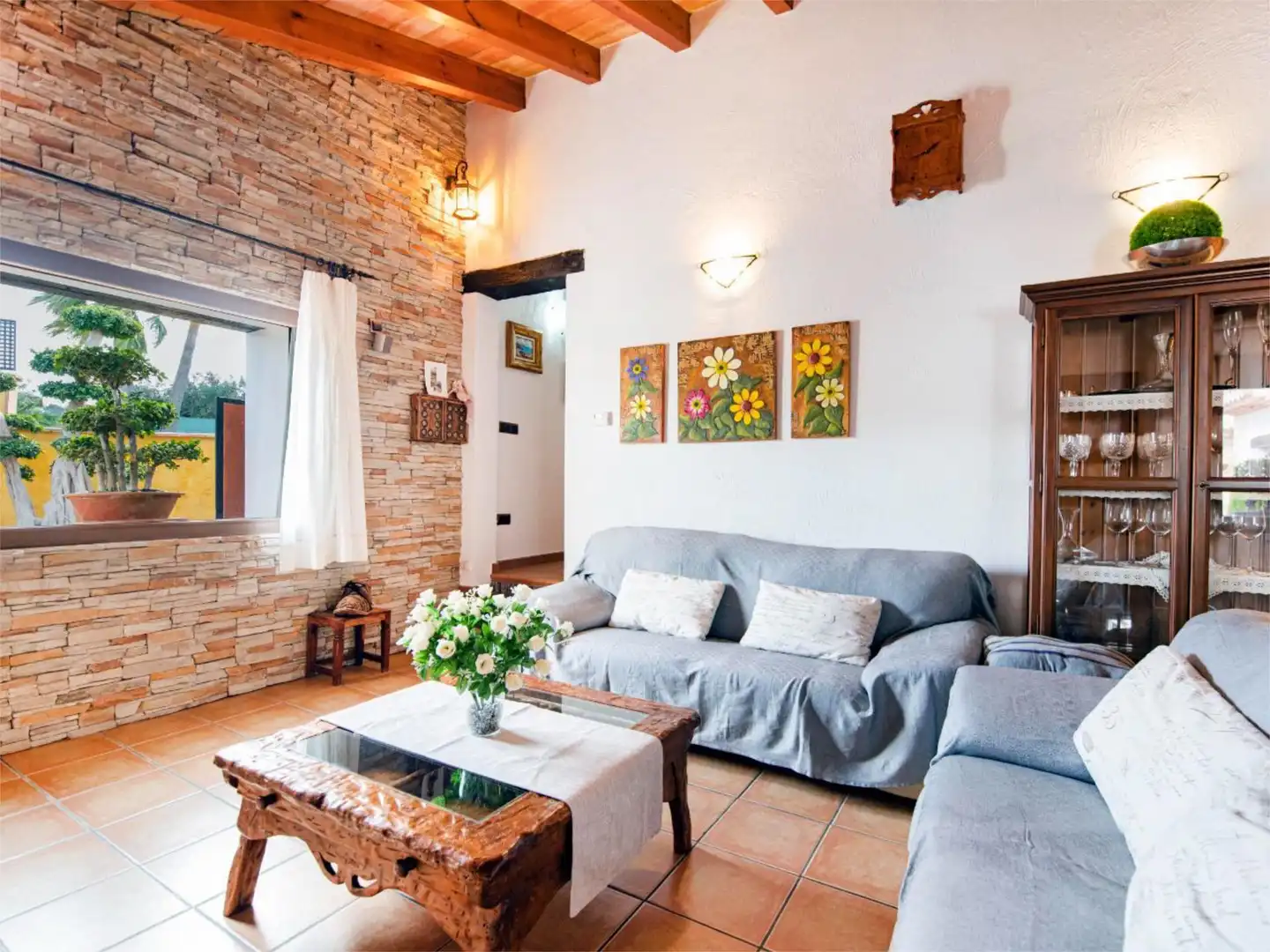 Country homes for sale in Partida Llenes, 41c, Benissa pueblo Living room of Country homes for sale in Benissa with Air Conditioner, Terrace and Swimming Pool