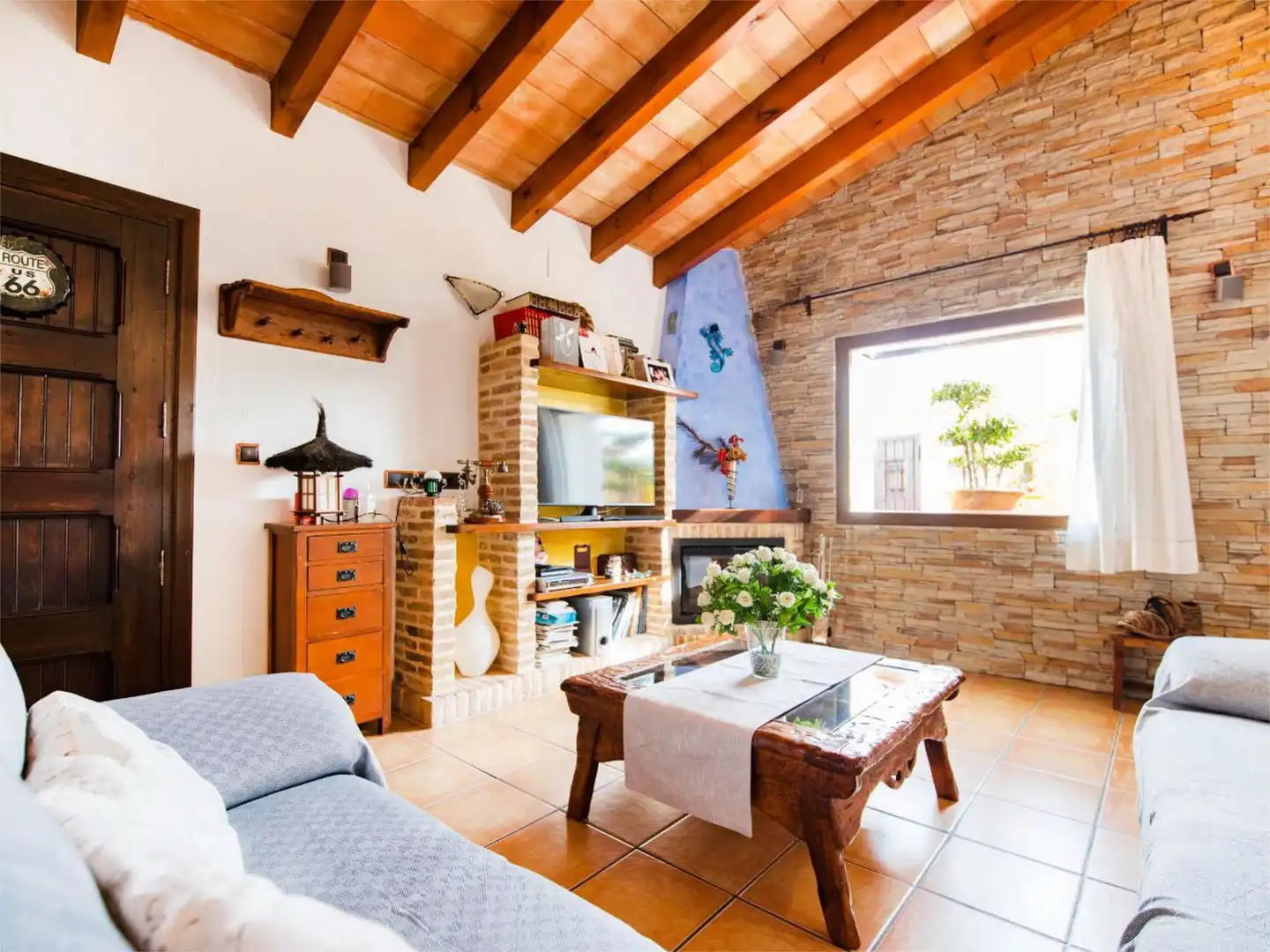 Country homes for sale in Partida Llenes, 41c, Benissa pueblo Living room of Country homes for sale in Benissa with Air Conditioner, Terrace and Swimming Pool