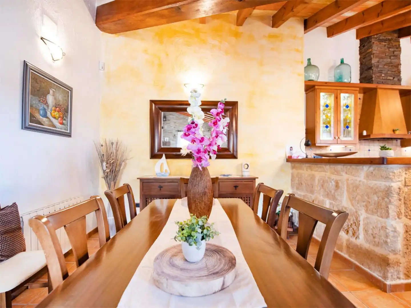 Country homes for sale in Partida Llenes, 41c, Benissa pueblo Dining room of Country homes for sale in Benissa with Air Conditioner, Terrace and Swimming Pool