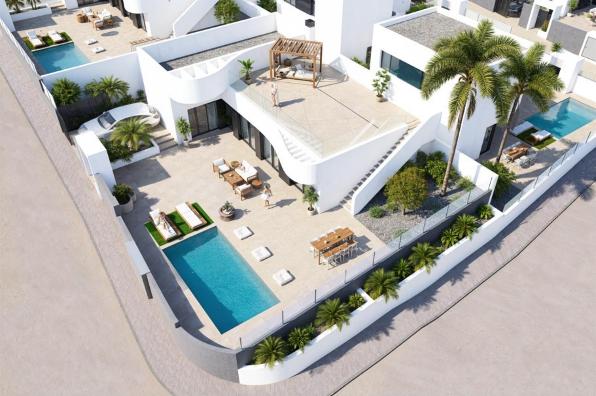 Exterior view of House or chalet for sale in Algorfa  with Air Conditioner, Terrace and Swimming Pool