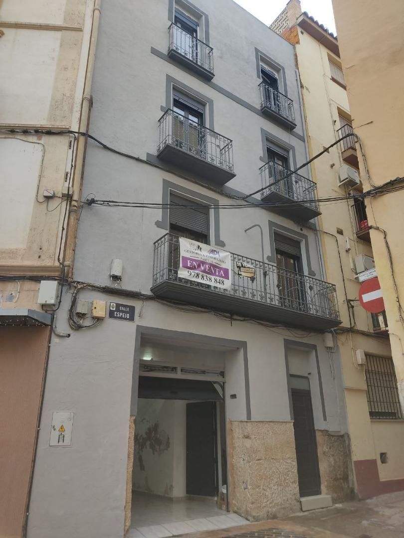 Exterior view of Single-family semi-detached for sale in Alcañiz  with Air Conditioner, Heating and Storage room