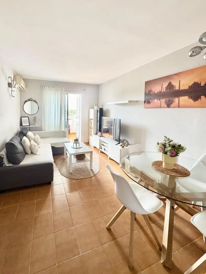 Living room of Flat for sale in Sant Josep de sa Talaia  with Air Conditioner, Terrace and Swimming Pool