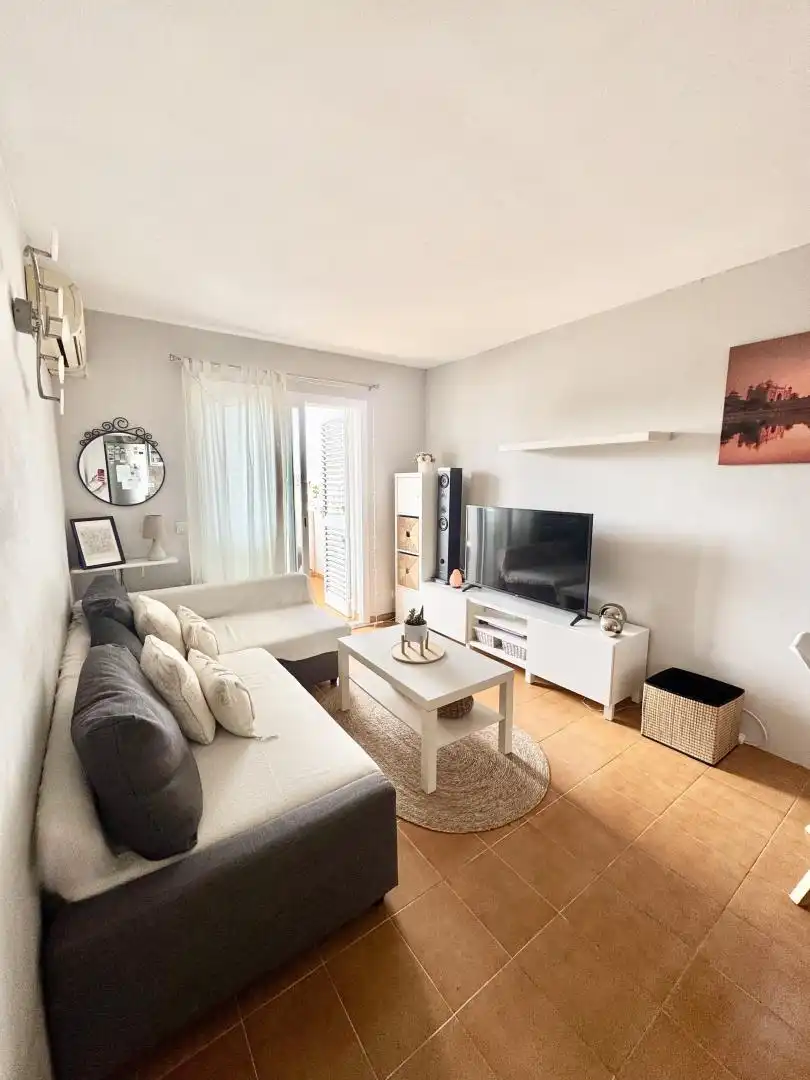 Living room of Flat for sale in Sant Josep de sa Talaia  with Air Conditioner, Terrace and Swimming Pool
