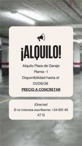 Garaje en Alquiler en Colores -  Entreparques