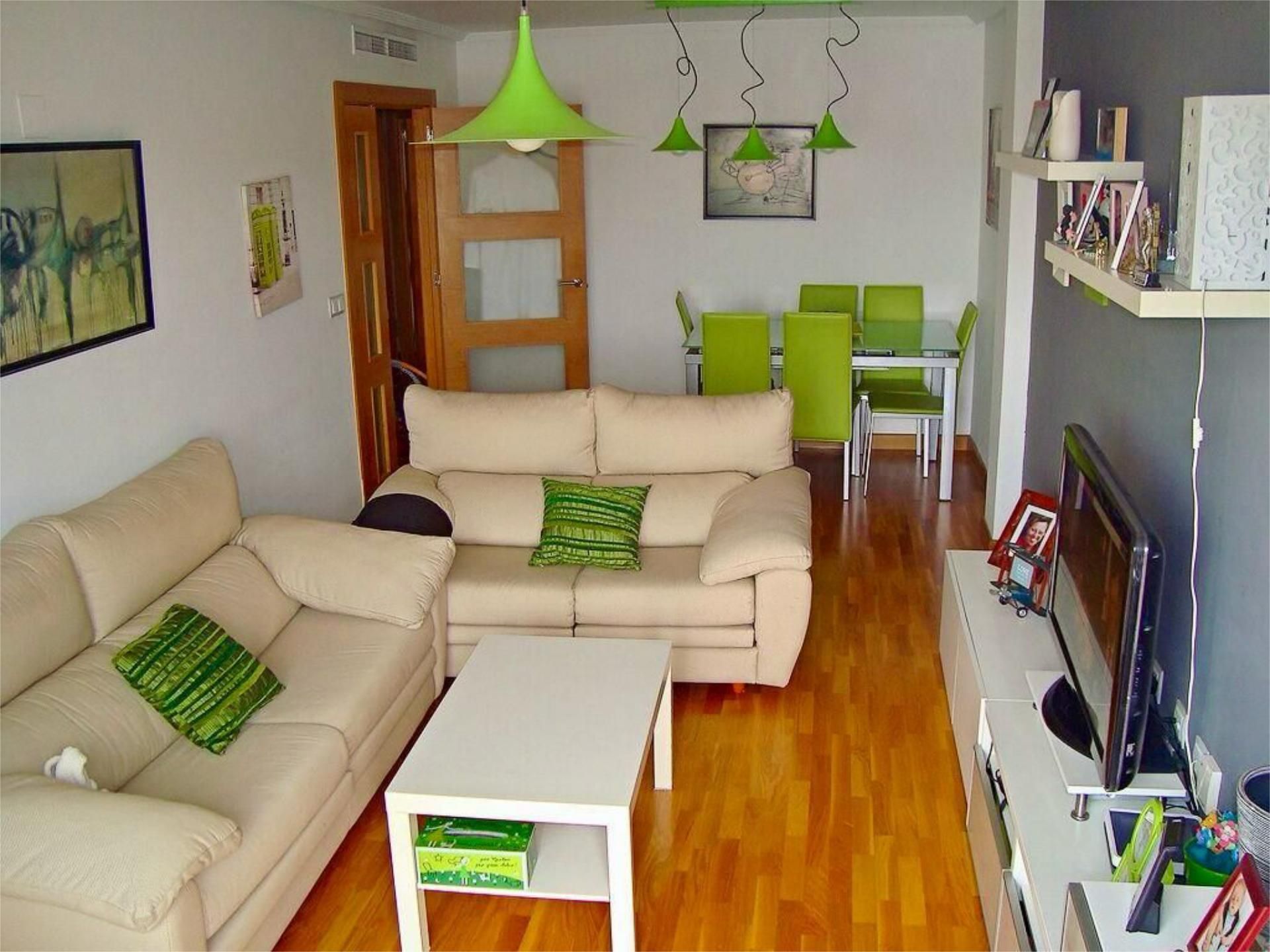 Sala de estar de Piso en venta en  Murcia Capital con Aire acondicionado, Parquet y Terraza