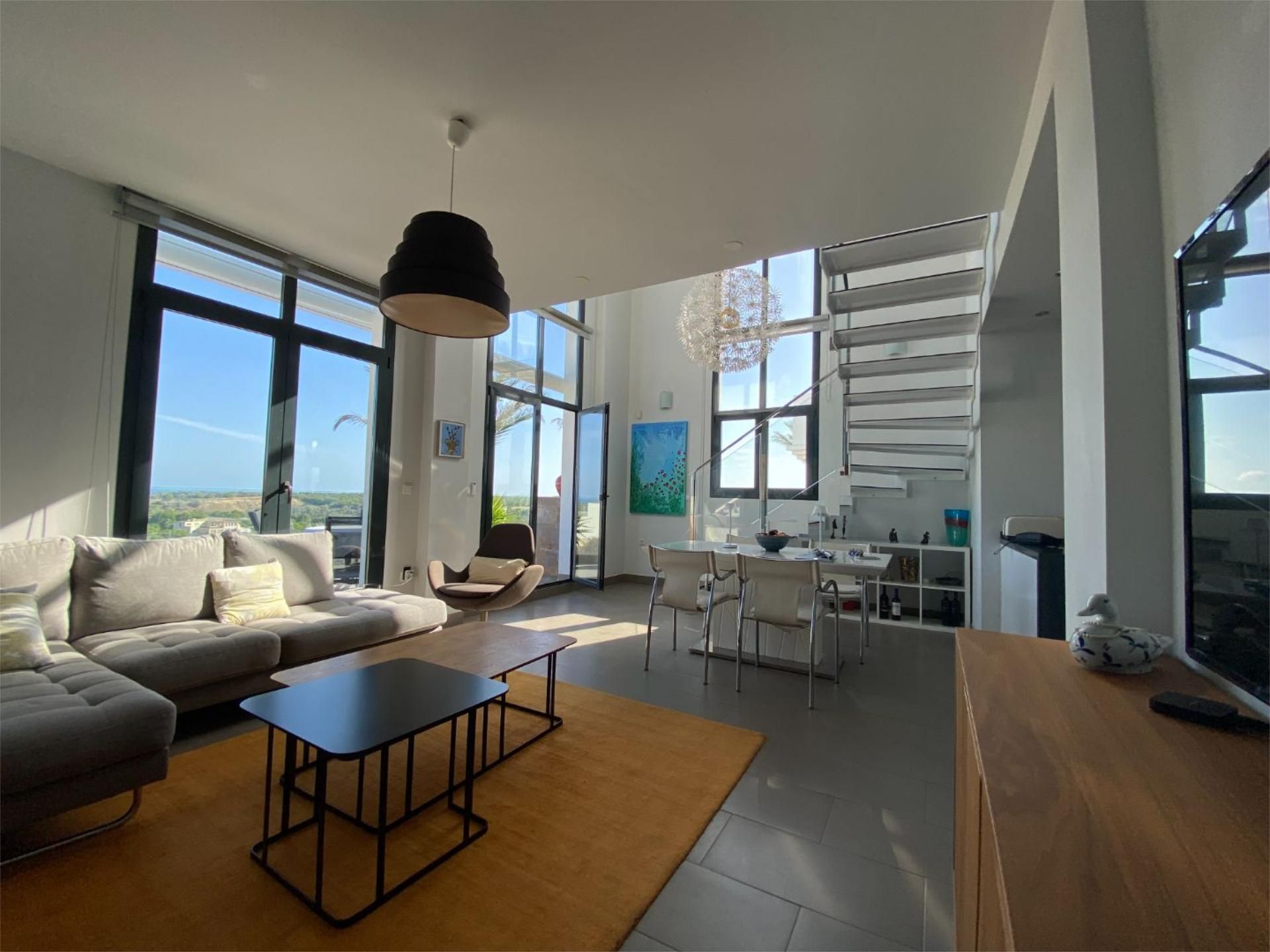 Living room of Flat for sale in Orihuela  with Air Conditioner, Parquet flooring and Terrace