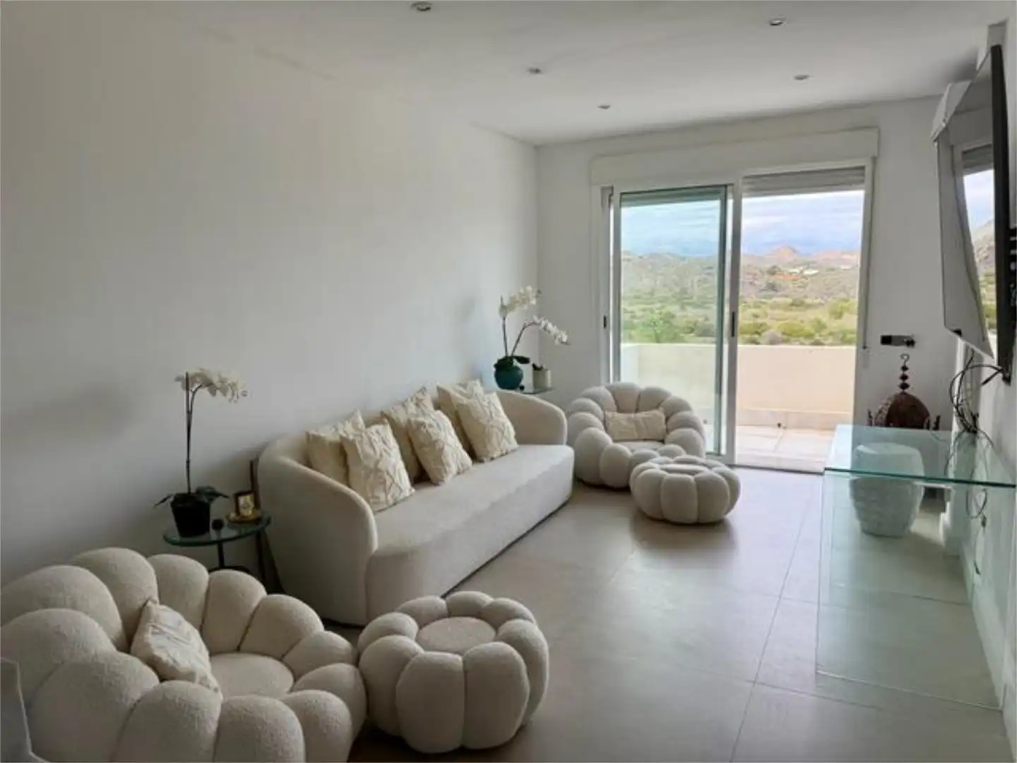 Sala de estar de Casa o chalet en venta en Mojácar con Terraza, Piscina y Amueblado