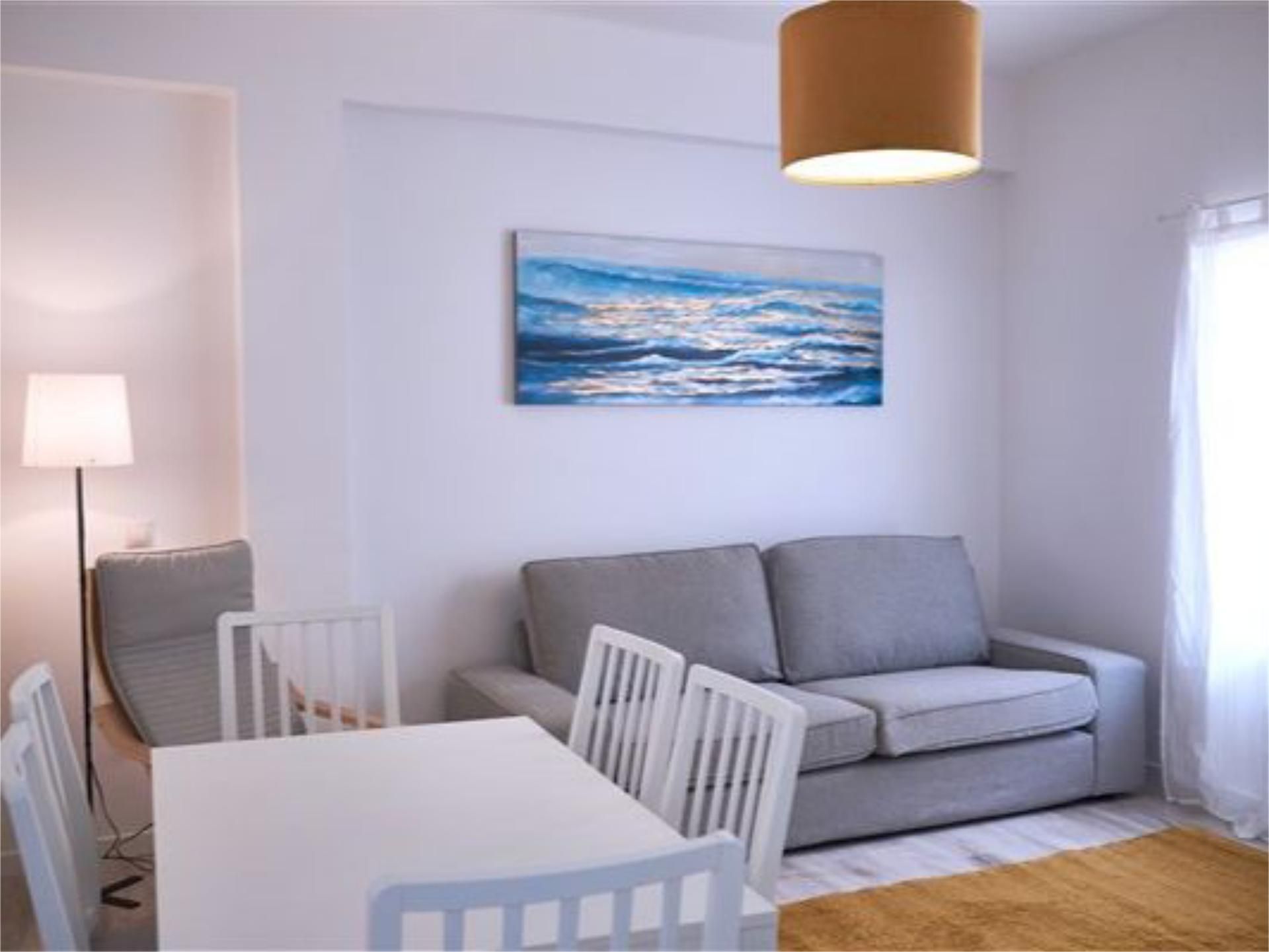 Wohnzimmer von Wohnung miete in Benahadux mit Möbliert und Balkon