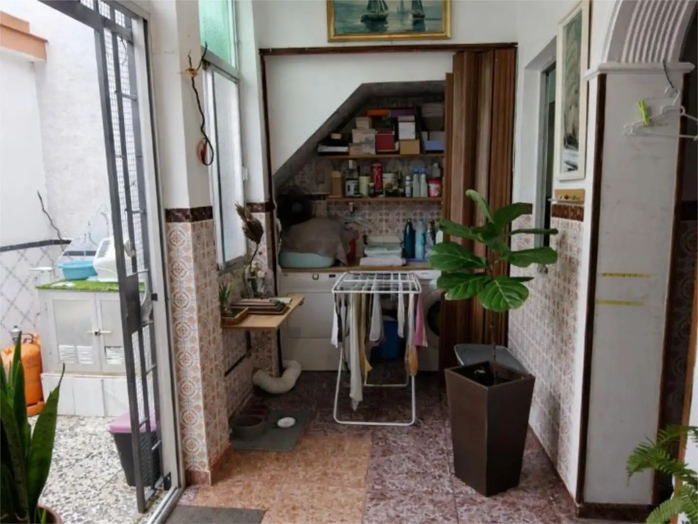 Einfamilien-Reihenhaus zum Verkauf in San José - San Bernardo Terrasse von Einfamilien-Reihenhaus zum Verkauf in La Línea de la Concepción mit Terrasse und Abstellraum