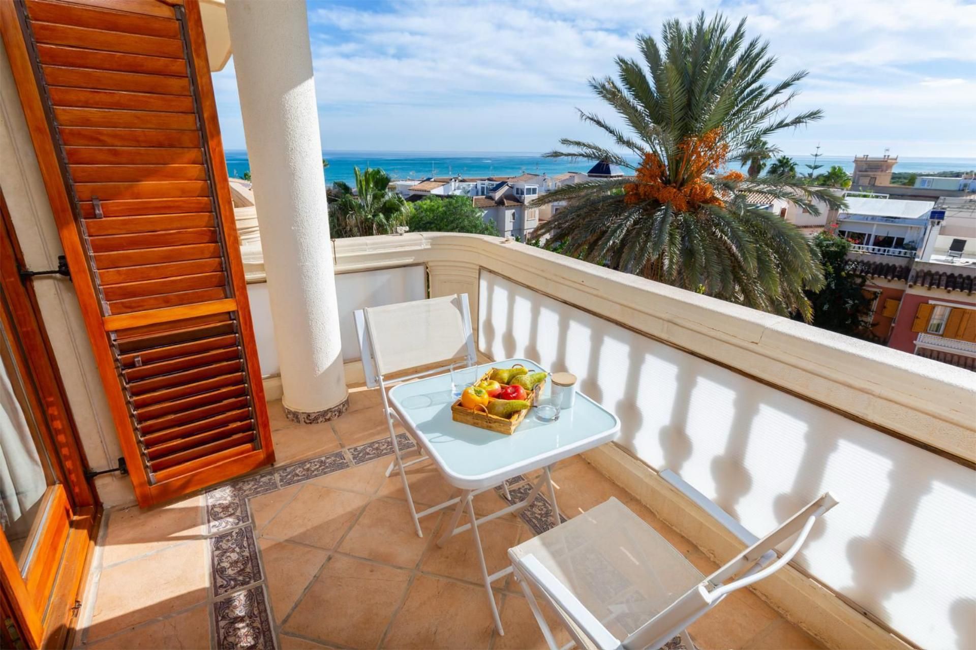 Apartament de lloguer a Calle Alemania, 39, El Moncayo - El Pòrtic Dormitori de Apartament de lloguer en Guardamar del Segura amb Aire condicionat, Calefacció i Terrassa