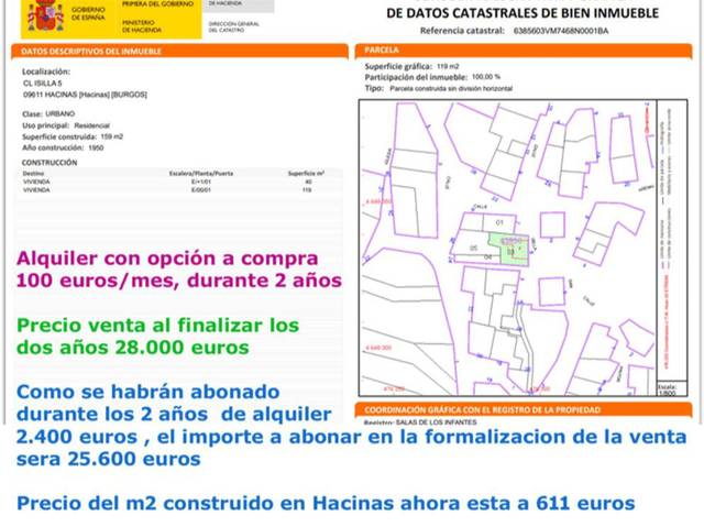 Casa adosada en Venta en Calle Isilla, 5 en Hacinas