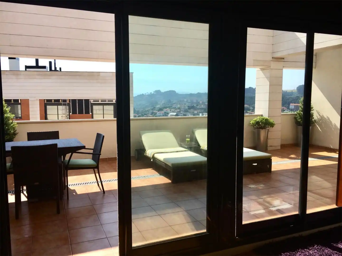 Terraza de Piso de alquiler en Gozón con Parquet, Terraza y Amueblado
