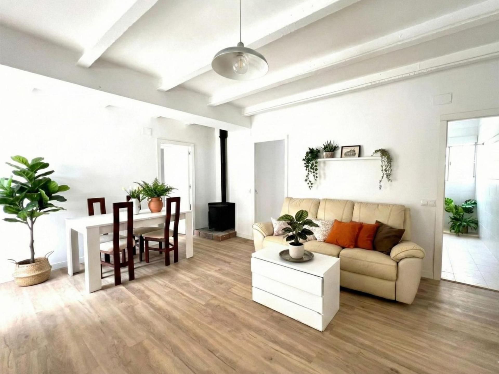 Sala d'estar de Casa adosada en venda en Sant Jaume d'Enveja amb Terrassa