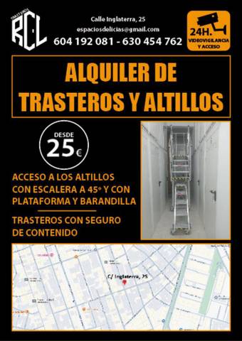 Trastero en Alquiler en Calle de Inglaterra, 25 en Barrio de Delicias