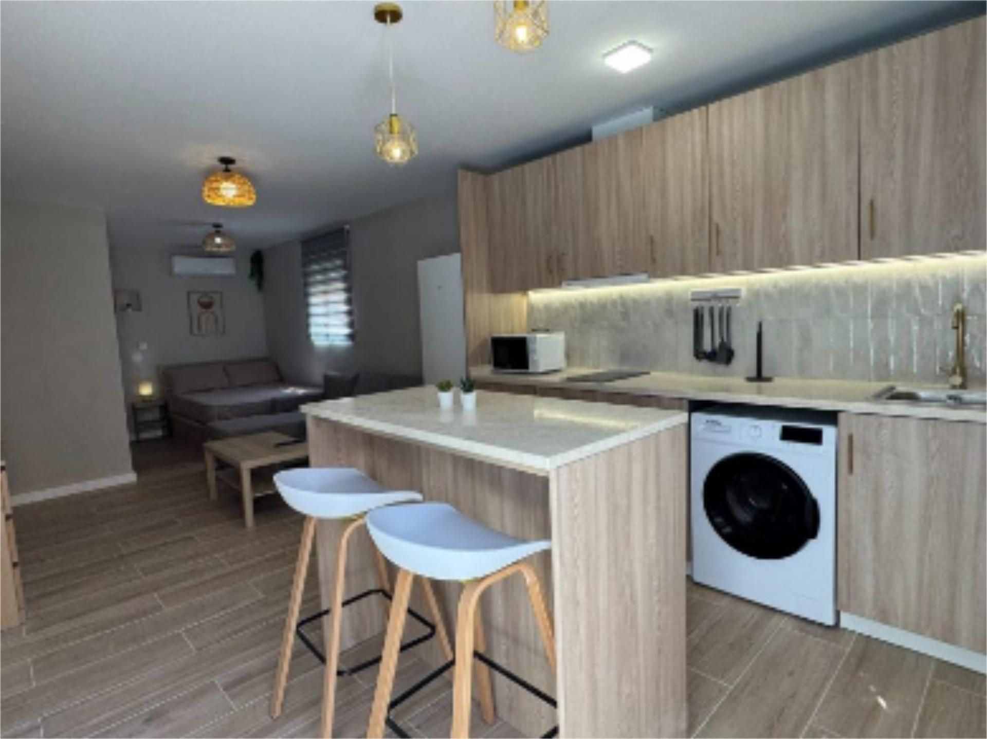 Cuina de Loft de lloguer en Alicante / Alacant amb Aire condicionat, Calefacció i Jardí privat