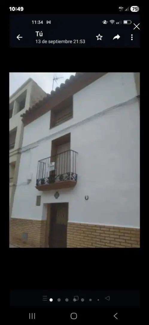 Casa adosada en venta en Calle Iglesia, 80, Samper de Calanda Vista exterior de Casa adosada en venta en Samper de Calanda con Amueblado y Balcón