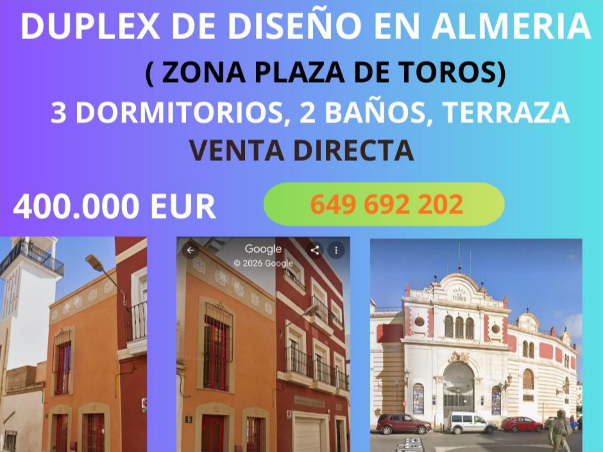 Duplex for sale in Calle Humilladero, 3, Plaza de Toros - Santa Rita Exterior view of Duplex for sale in Almería Capital with Air Conditioner and Terrace