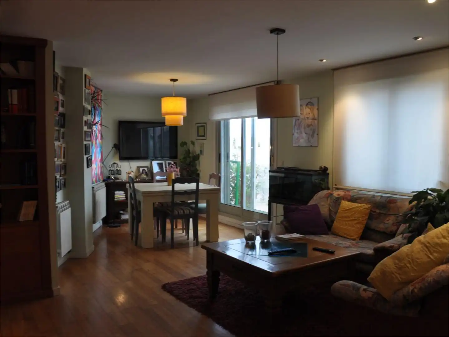 Living room of Flat for rent in Lalín  with Heating, Parquet flooring and Terrace