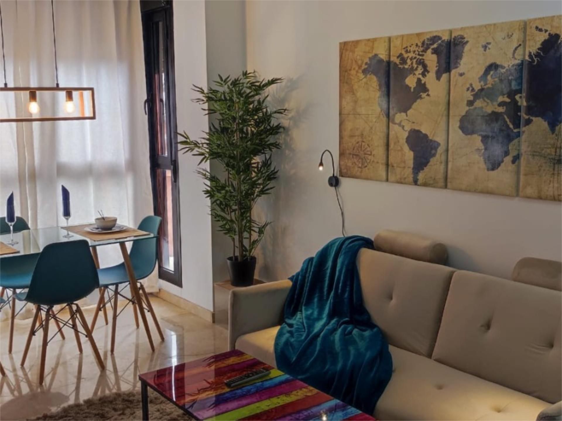 Sala d'estar de Pis de lloguer en  Valencia Capital amb Aire condicionat