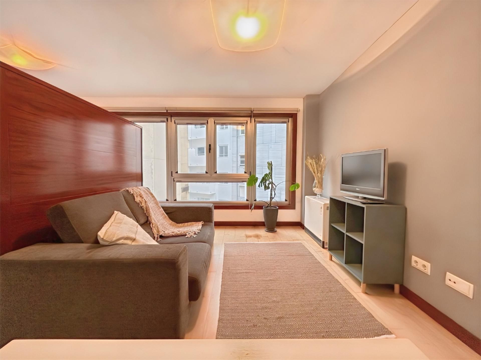 Sala d'estar de Pis en venda en Vigo  amb Calefacció, Moblat i Videoporter