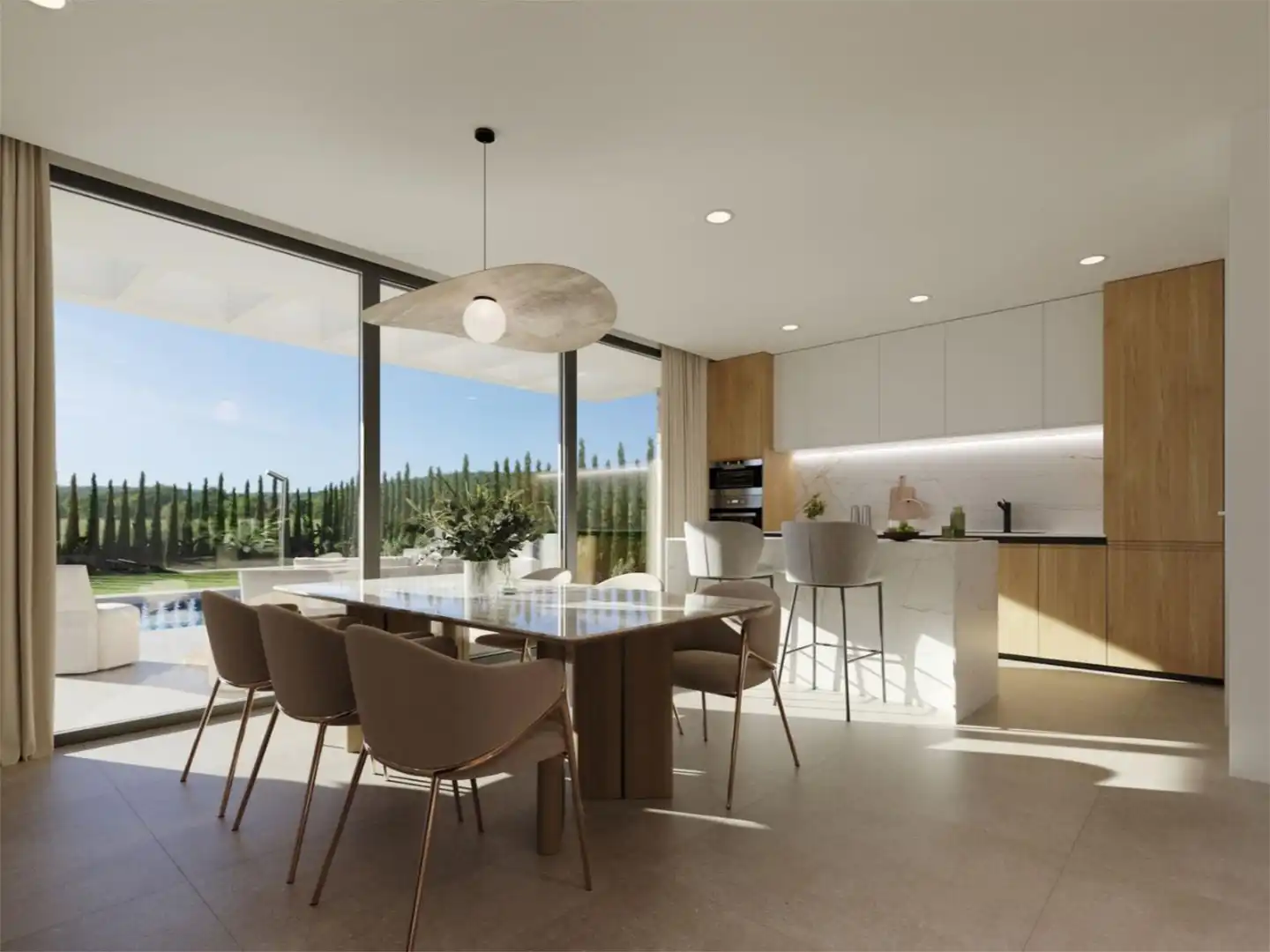 Casa o chalet en venta en Carrer Finestrat, 9, Nou Alacant Comedor de Casa o chalet en venta en Alicante / Alacant con Aire acondicionado, Calefacción y Jardín privado