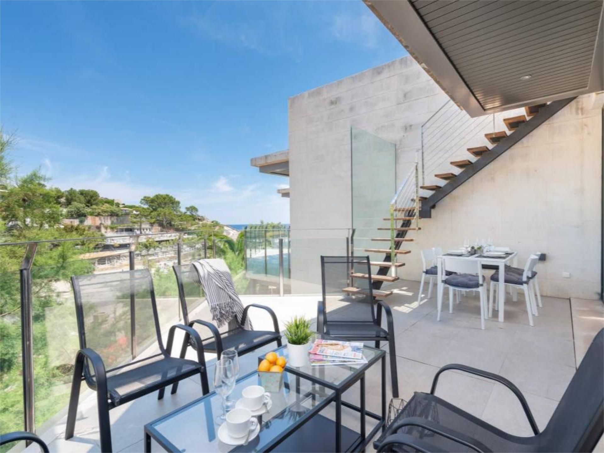 Terraza de Apartamento de alquiler en Pollença con Aire acondicionado, Calefacción y Parquet